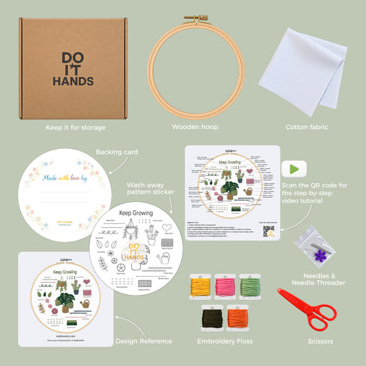 Plant Beginner Embroidery Kit