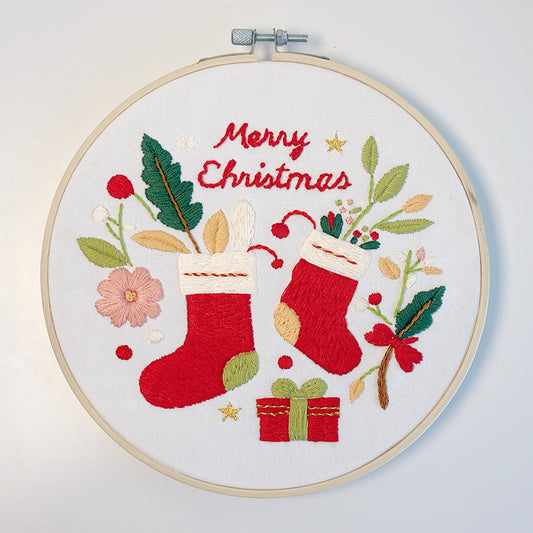 Christmas Stockings Embroidery Kit