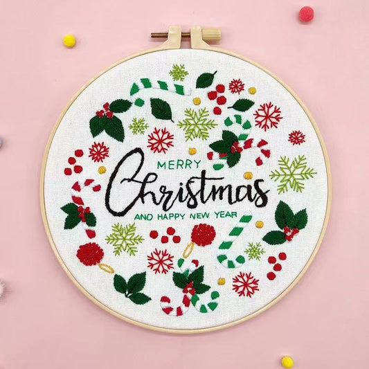 Christmas Wreath Embroidery Kit
