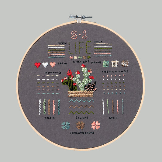 Beginner Embroidery Sampler Kit