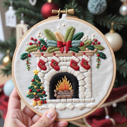 Christmas Mantel Embroidery Kit