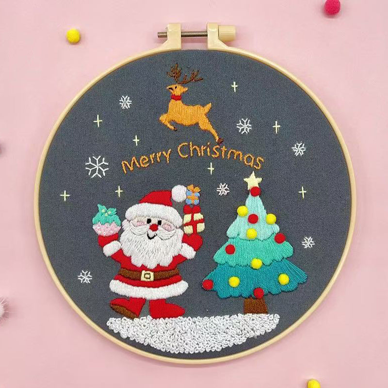 Cute Santa Christmas Embroidery Kit