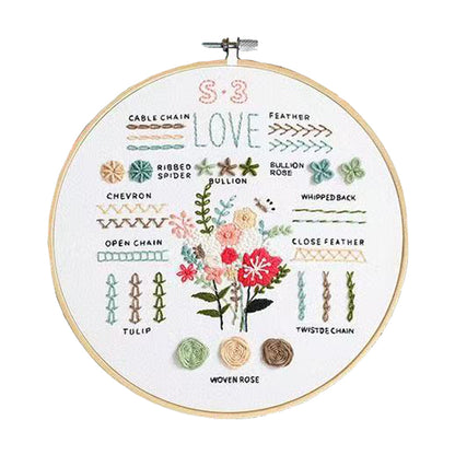 Floral Embroidery Sampler Kit