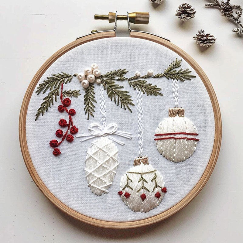 Christmas Ornament Embroidery Kit