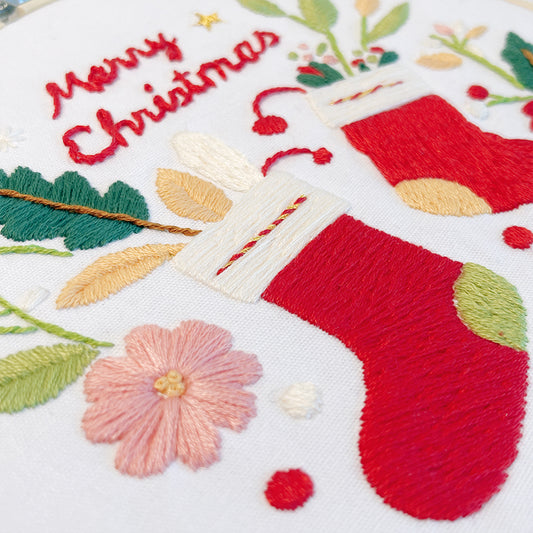 Christmas Stockings Embroidery Kit
