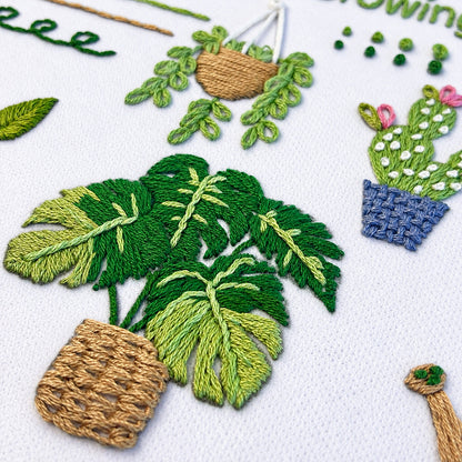 Keep Growing | Botanical Embroidery Kit for Beginners
