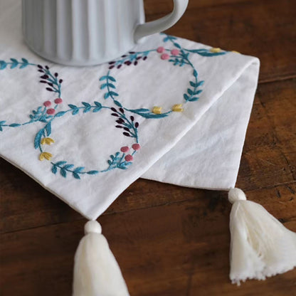 Handcrafted Embroidered Floral Placemat