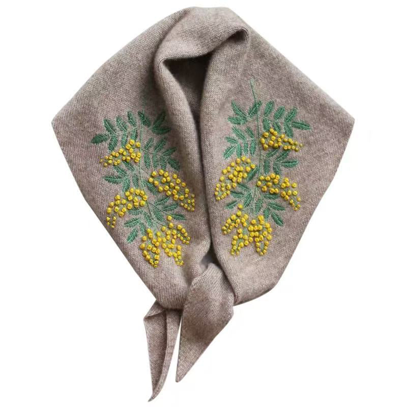 Handmade Embroidered Wool Scarf