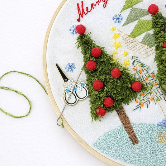 Vintage Scissors Magnetic Needle Minder – Embroidery Accessory