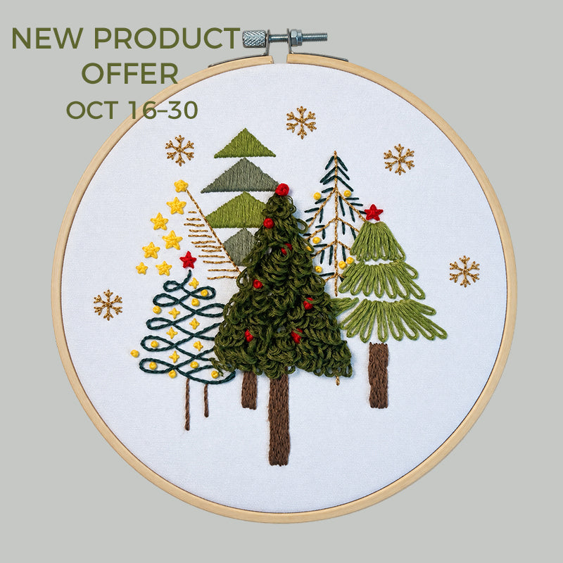Christmas Tree Beginner Embroidery Kit