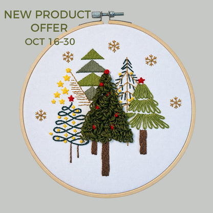 Christmas Tree Beginner Embroidery Kit