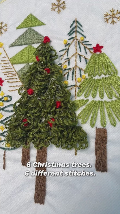 Christmas Tree Beginner Embroidery Kit