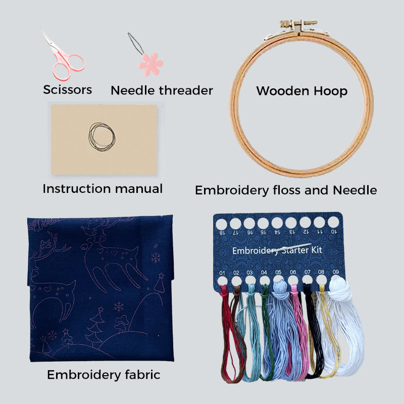 Christmas Gnome Embroidery Kit